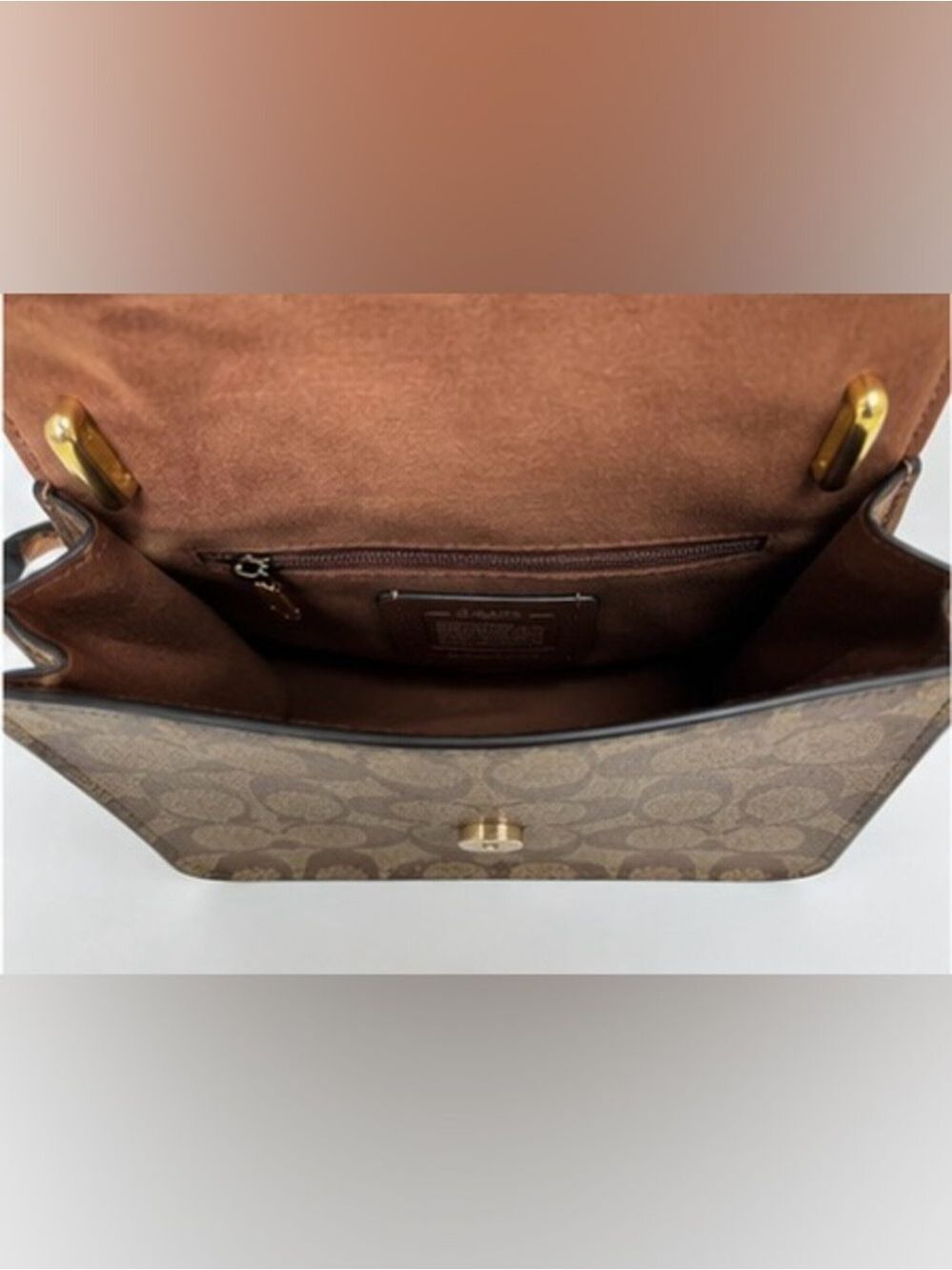 🤎 Coach Morgan Crossbody Bag | Brown Canvas & Leather Gold Hardware 🤎 - Picture 5 of 8